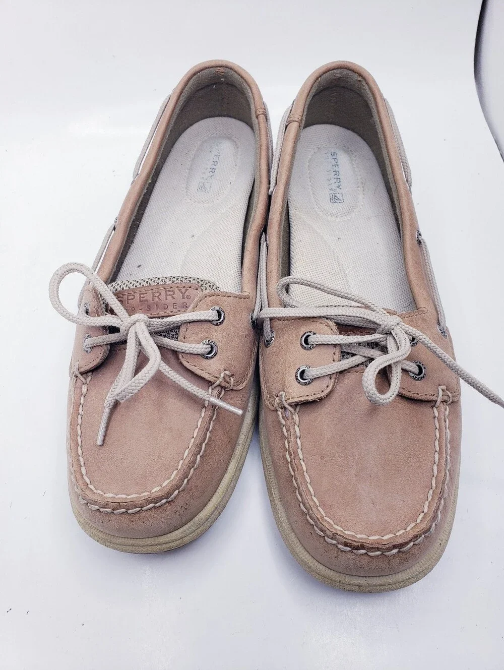 Sperry Top Sider Tan Slip On Casual Boat Shoes Loafers Women's Size 9.5